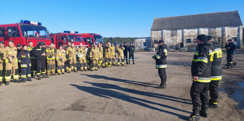 Ćwiczenia z udziałem jednostek strażackich z gminy 
