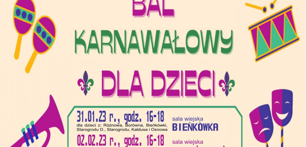 Bale Karnawałowe dla dzieci