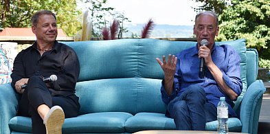 Dariusz Szpakowski i Grzegorz Mielcarski na spotkaniu autorskim z okazji 9 Hills-94628