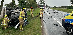 Wypadek na DK91 w Grubnie. Są poszkodowani!