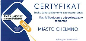Miasto Chełmno z prestiżowym certyfikatem Znaku Jakości