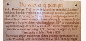 Tablica pamiątkowa w Muzeum Ziemi Chełmińskiej
