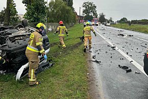 Wypadek na DK91 w Grubnie. Są poszkodowani!-95493