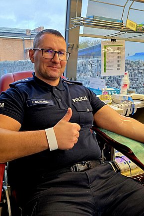 Akcja krwiodawstwa w Komendzie Policji w Chełmnie-10448