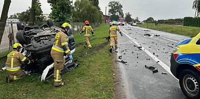 Wypadek na DK91 w Grubnie. Są poszkodowani!-95493