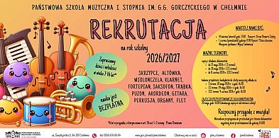 Trwa rekrutacja do Państwowej Szkoły Muzycznej w Chełmnie