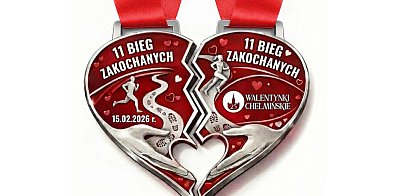 Unikatowy medal dla uczestników Biegu Zakochanych w Chełmnie