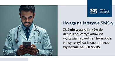 Uwaga na fałszywe SMS-y! ZUS nie wysyła linków do aktualizacji certyfikatów-96081