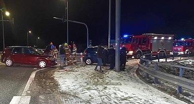 Zderzenie dwóch samochodów na skrzyżowaniu z DK 91 w Chełmnie