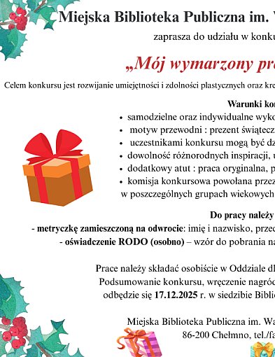 Konkurs plastyczny "Mój wymarzony prezent świąteczny"-97364