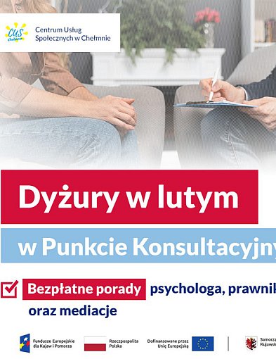 Dyżury w lutym w Punkcie Konsultacyjnym