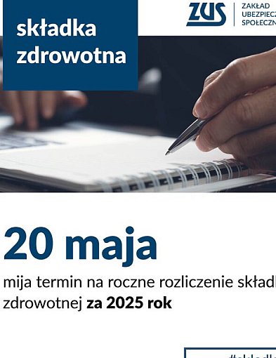 Przedsiębiorcy mają czas do 20.05 na roczne rozliczenie składki zdrowotnej