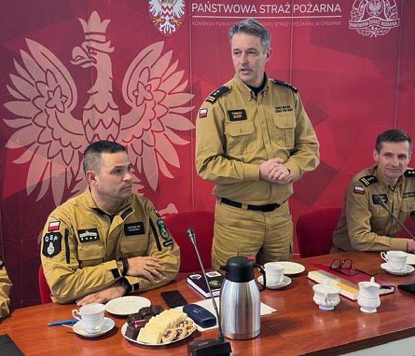 Odprawa roczna w Komendzie Powiatowej PSP w Chełmnie