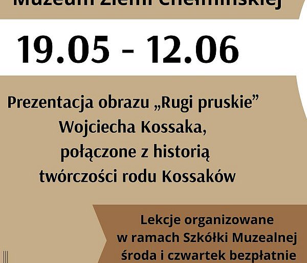 Prezentacja obrazu "Rugi pruskie" w chełmińskim muzeum