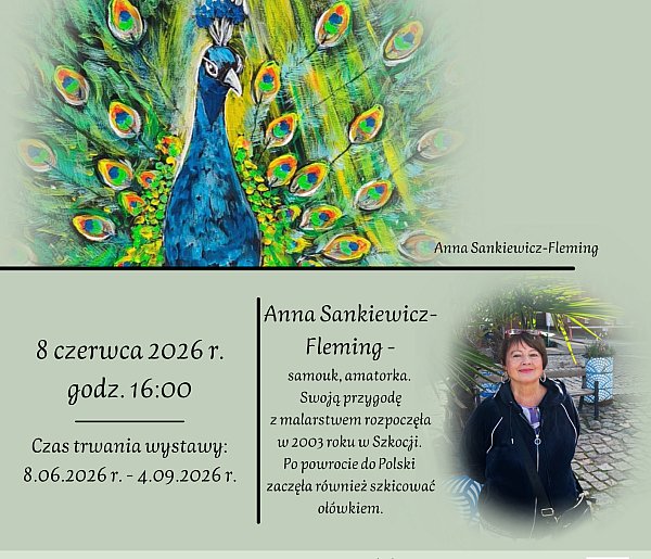 Wernisaż wystawy prac plastycznych Anny Sankiewicz-Fleming