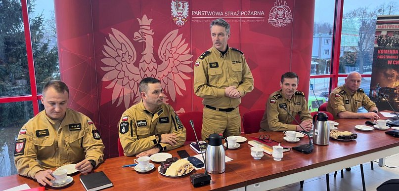 Odprawa roczna w Komendzie Powiatowej PSP w Chełmnie