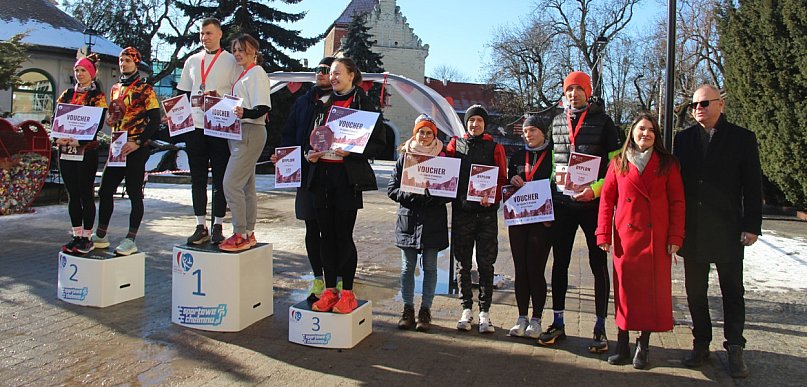 Martyna Malcan i Daniel Waszowski  najlepsi w Biegu Zakochanych w Chełmnie