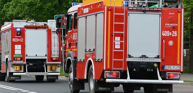 Dachowanie na DK55 w Stolnie. Kierowca wyszedł z wypadku bez obrażeń