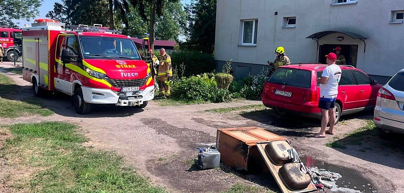 Pożar mieszkania w Papowie Biskupim. Szybka akcja strażaków...