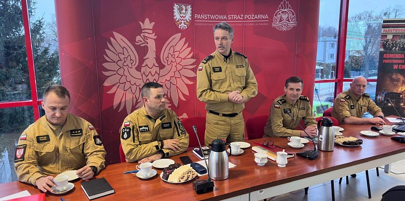 Odprawa roczna w Komendzie Powiatowej PSP w Chełmnie