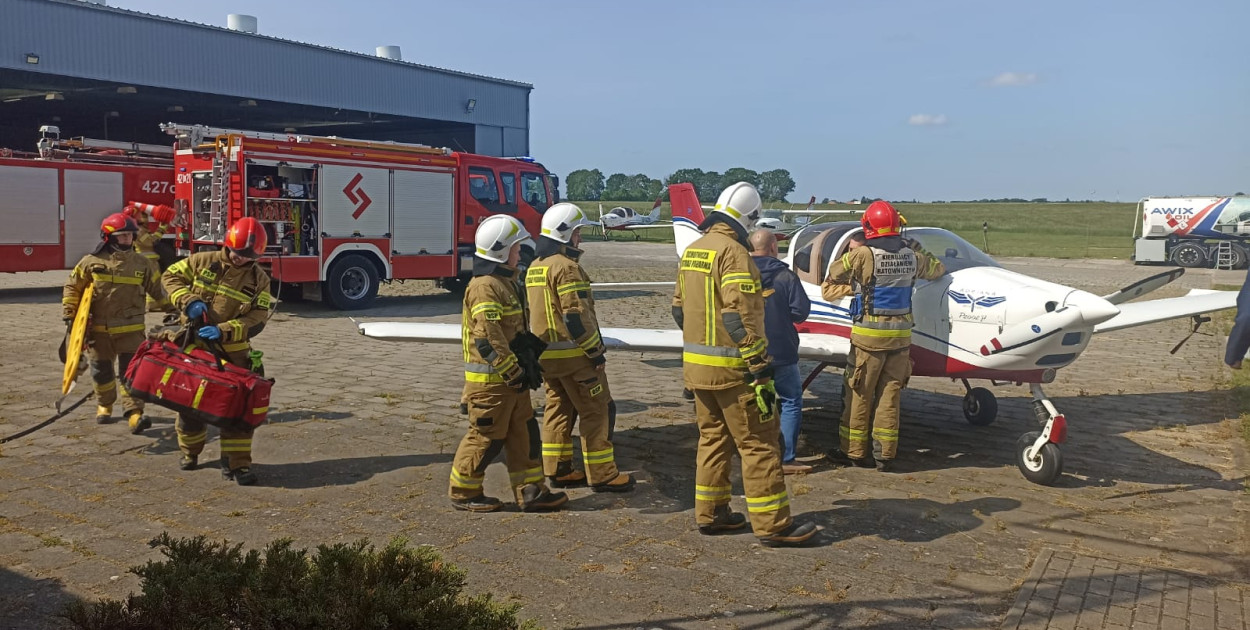 Strażackie ćwiczenia w Adriana Aviation