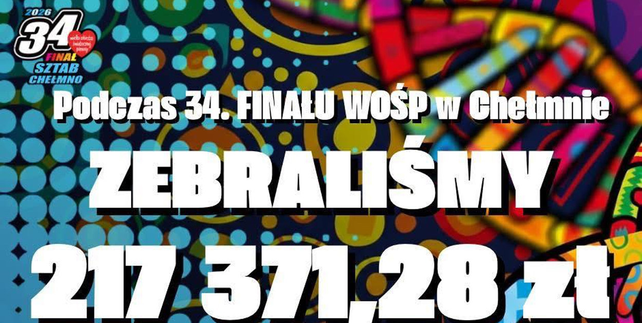 Zebraliśmy rekordową kwotę dla WOŚP