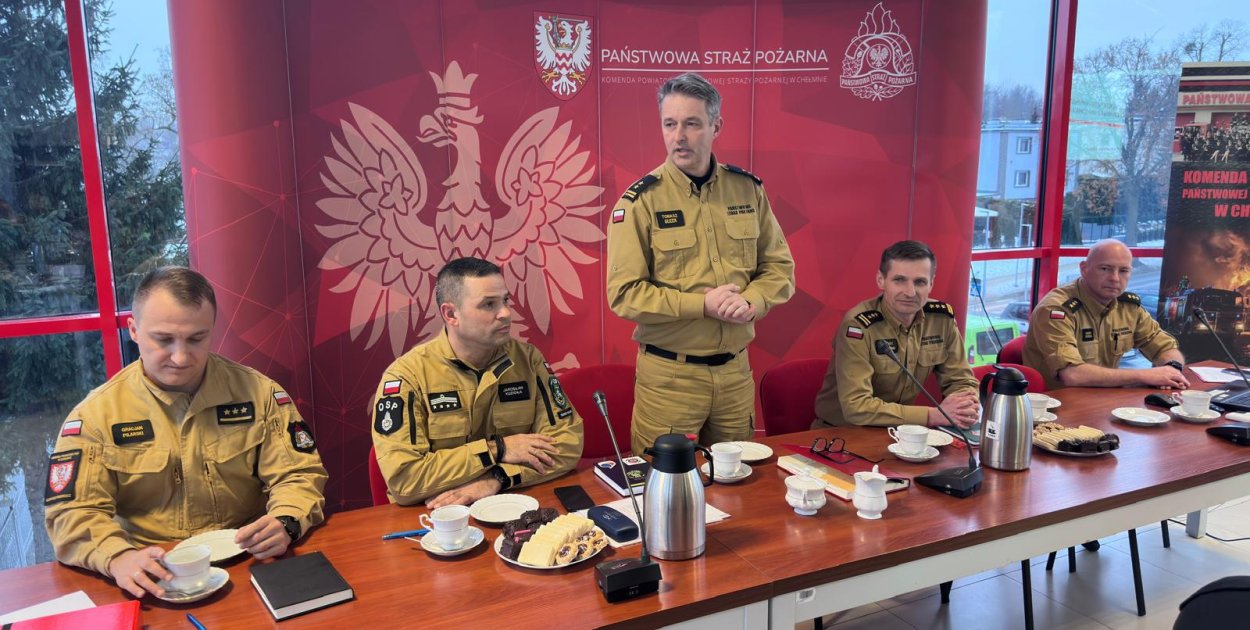 Odprawa roczna w Komendzie Powiatowej PSP w Chełmnie