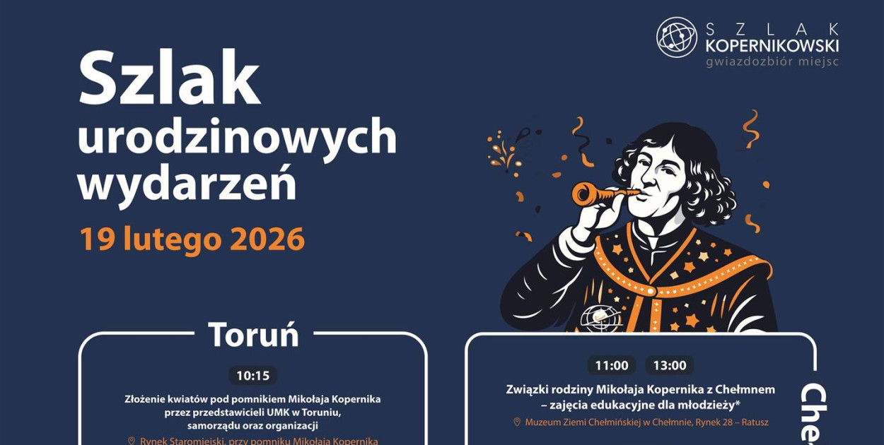 Urodziny Kopernika świętujemy w czterech miastach jednocześnie!