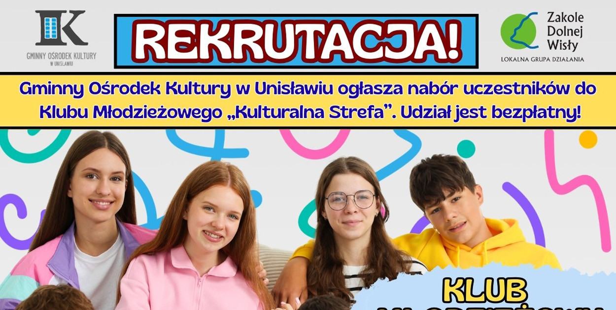 Zapisy! Trwa rekrutacja do Klubu Młodzieżowego